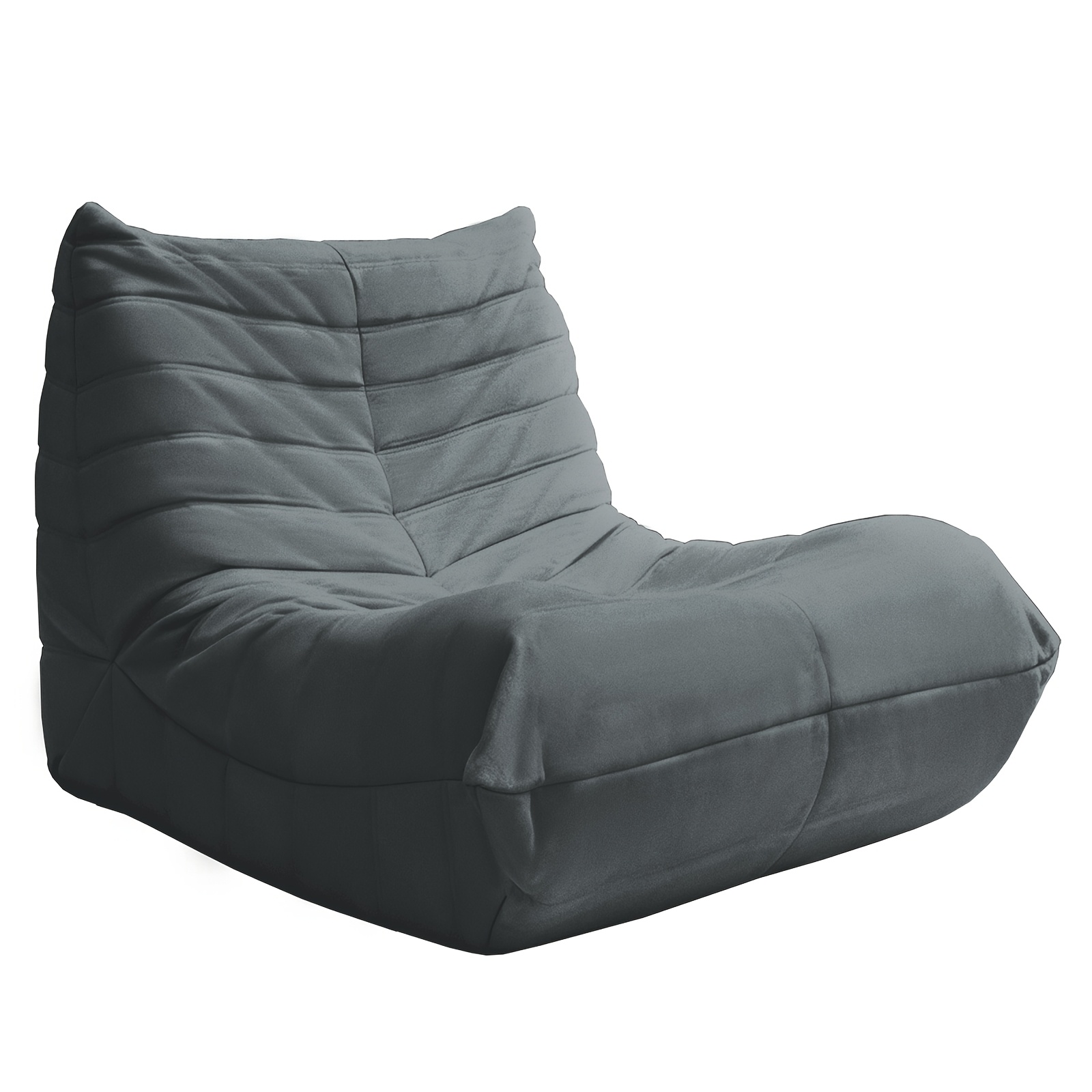 New Lazy Sofa Chair, Chenille Fabric (including Filling), Large Bean Bag Adult Floor Sofa, Suitable For Living Room, Bedroom, Balcony, Dormitory, Office Use (green/blue/gray Optional)