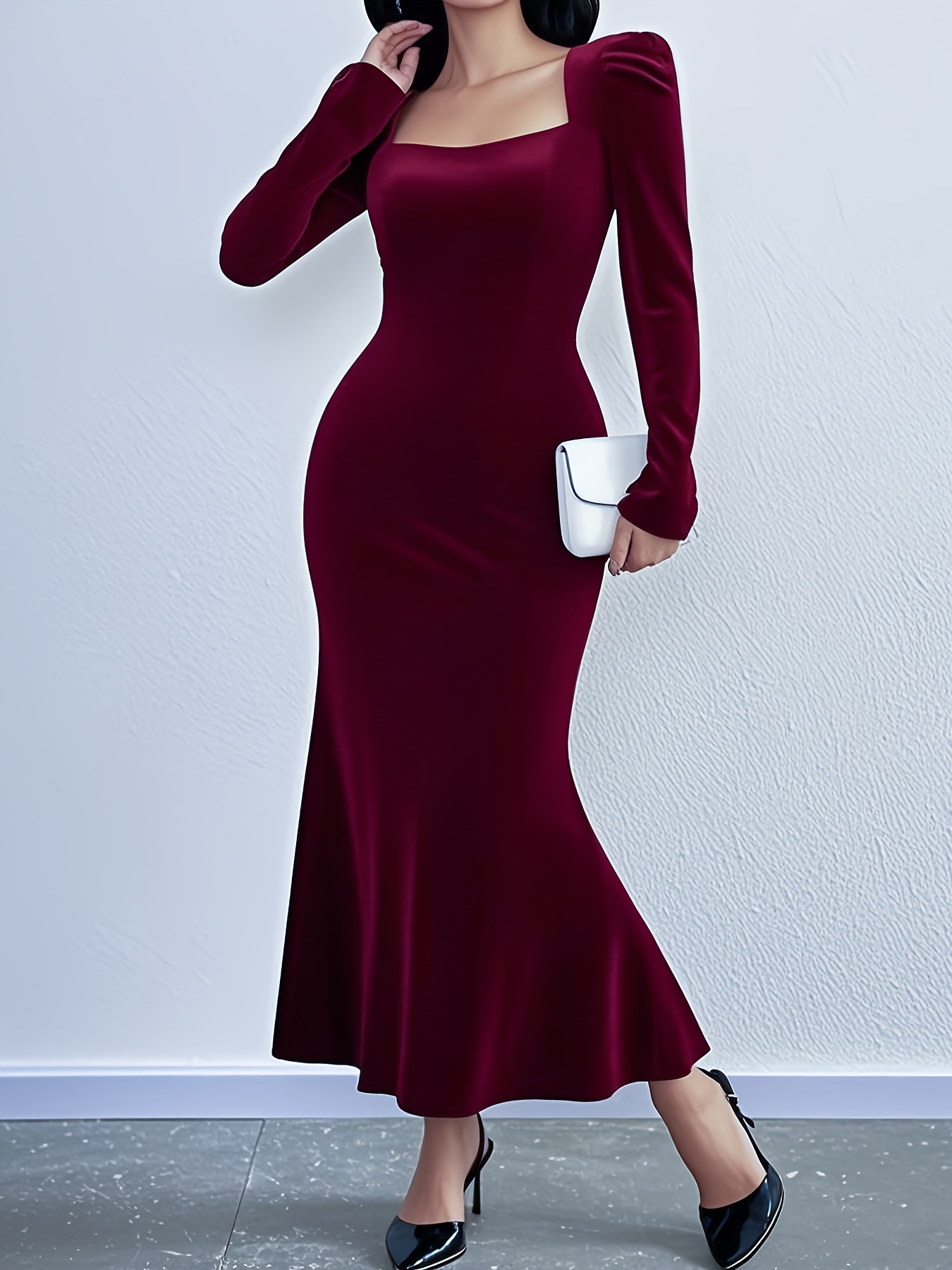 knee length dresses for ladies Lace Mermaid Backless Long Sleeves Wedding Dresses SW450