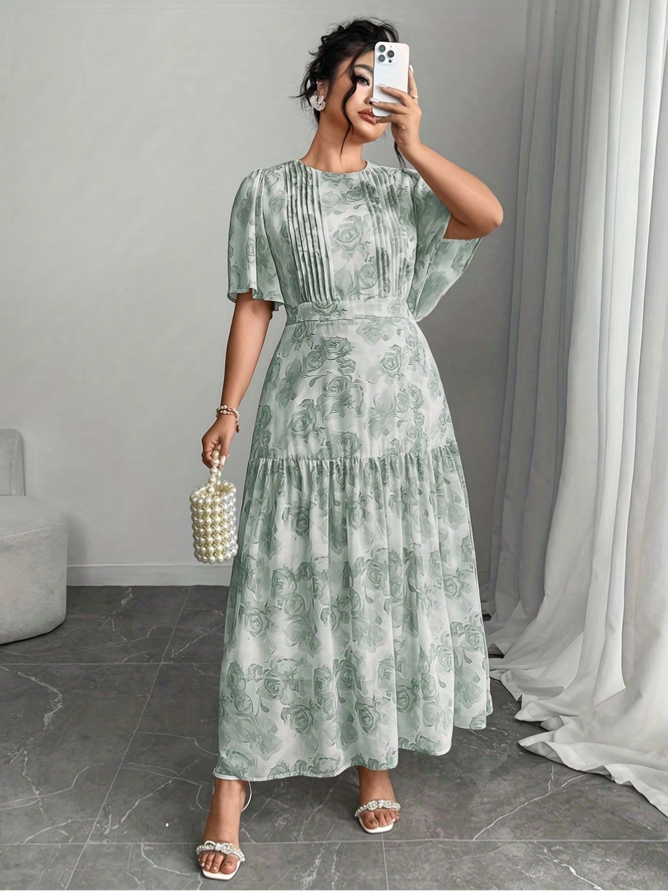 sachin and babi light blue dress Women's Wedding Guest Outfits main image 1