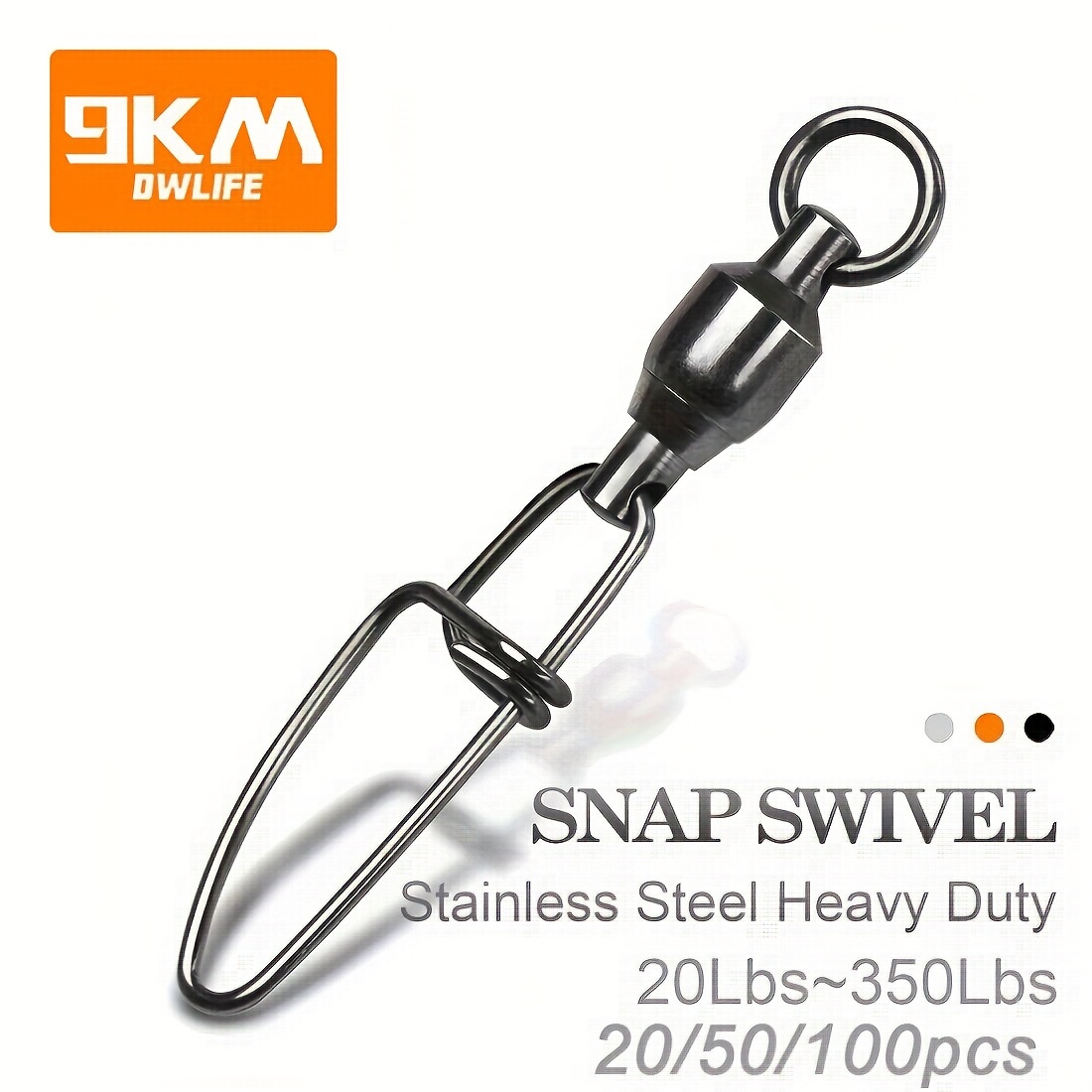 AMSYPORTS High Strength Fishing Swivel Connector Saltwater Freshwater Barrel