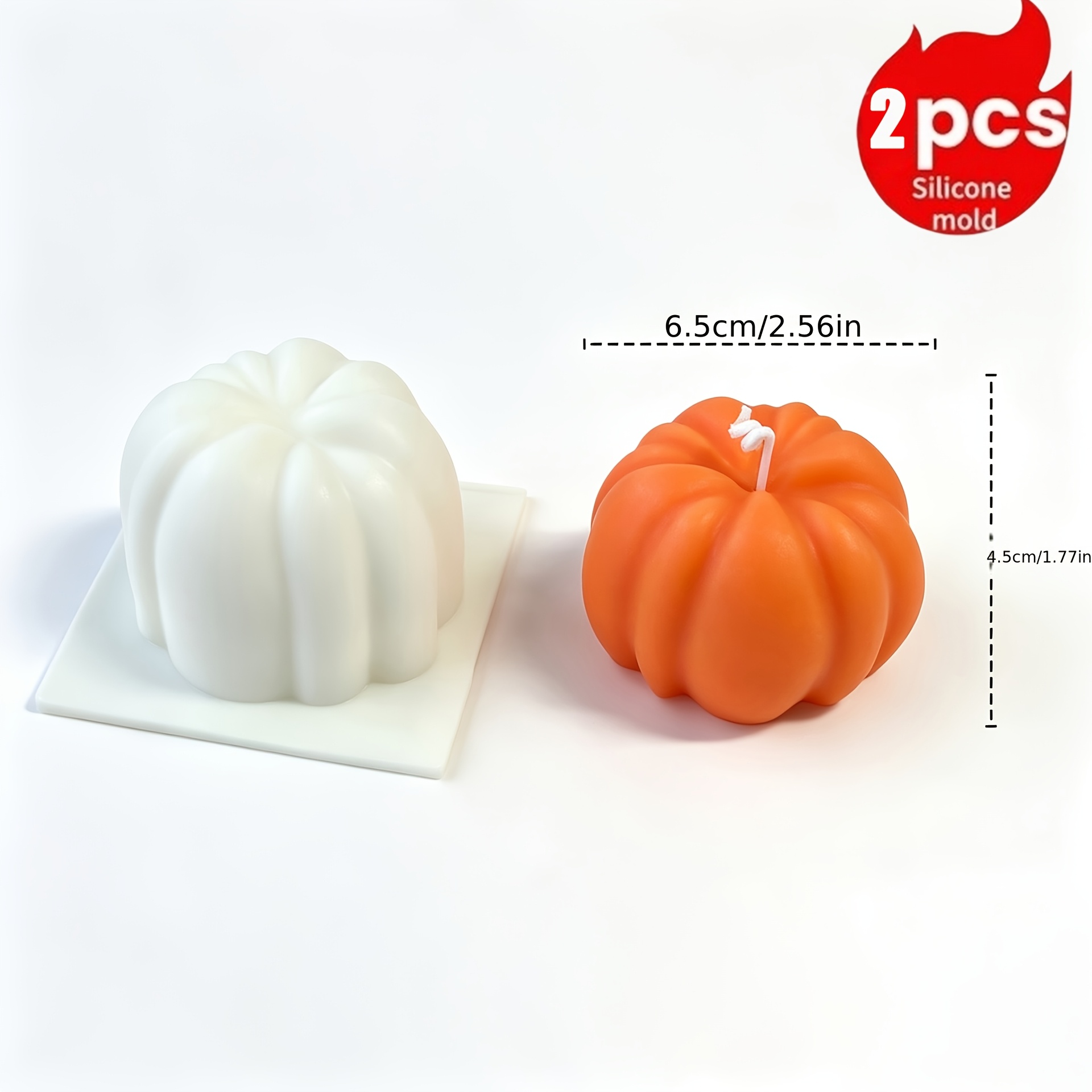 TEMU 2 stampi in silicone a forma di zucca per il Ringraziamento, riutilizzabili e facili da sformare, resistenti e robusti, stampi antiaderenti per