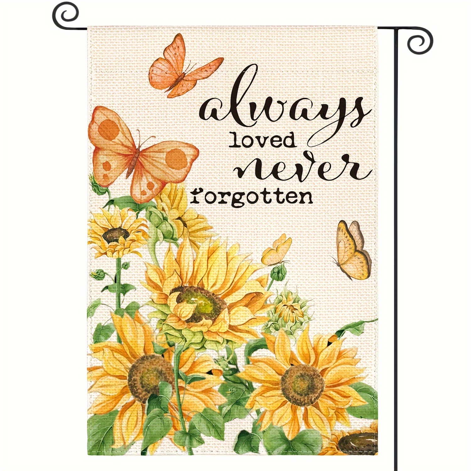 

Memorial Garden Flag 12x18 Inches Double Sided Outside, Sunflower Yard Outdoor Decoration For Shops Use