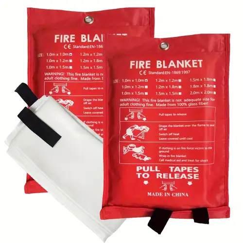 Heat Resistant Emergency Fire Blanket For Kitchen Fireplace - Temu