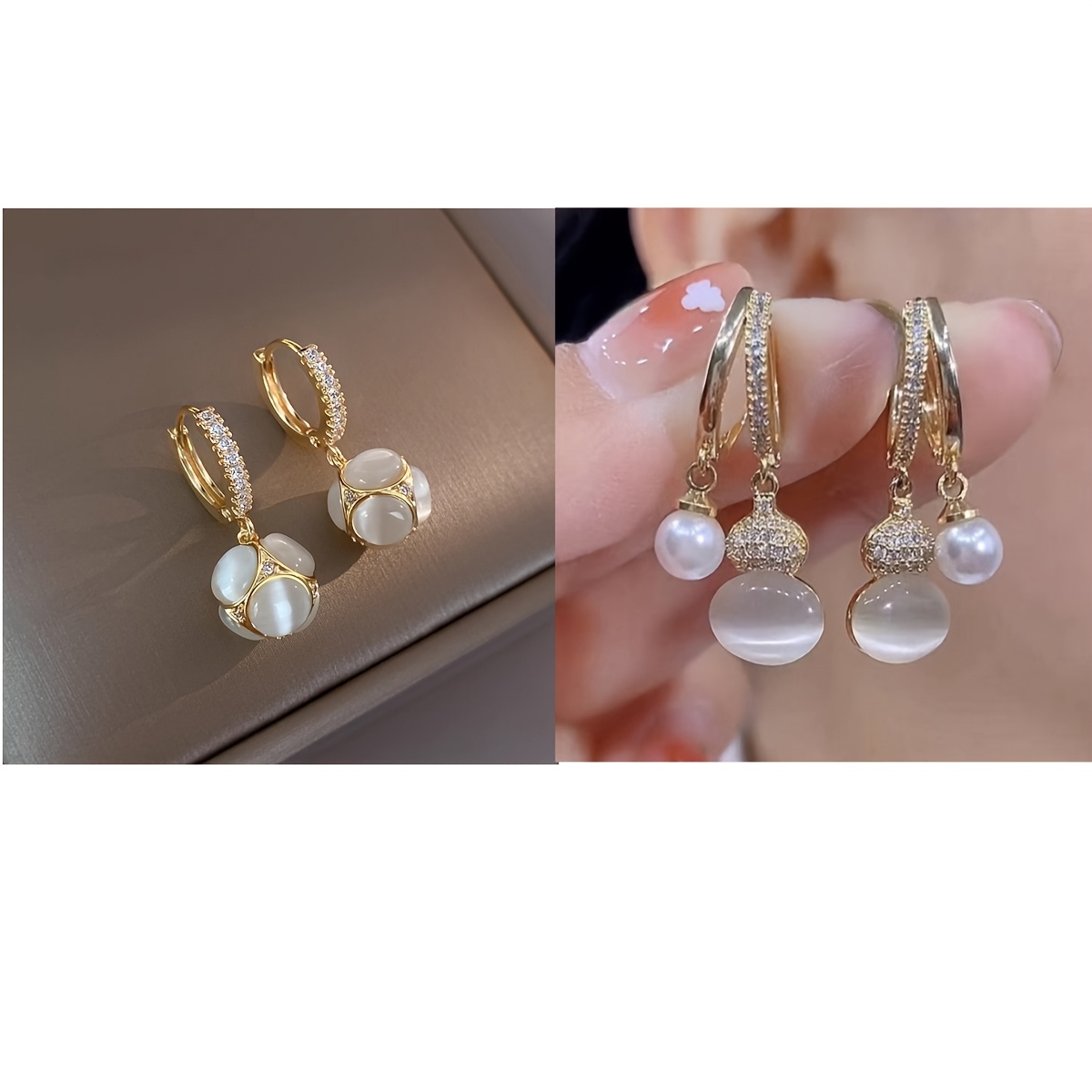 

Vintage Elegant Cat Gourd Drop Earrings, Alloy Hook, Non-feather, Suitable For & Parties, Christmas Gift For Women