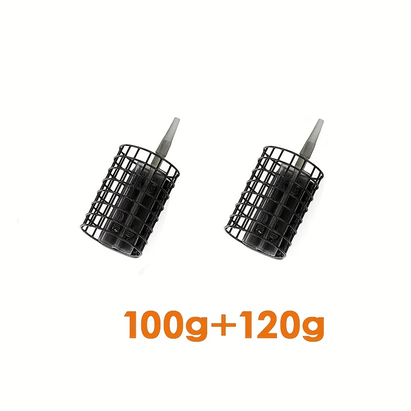 Fish Bait Cage - Round Rotating Feeder, Sturdy Metal Structure, Black Finish, Suitable For Freshwater And Saltwater Fishing