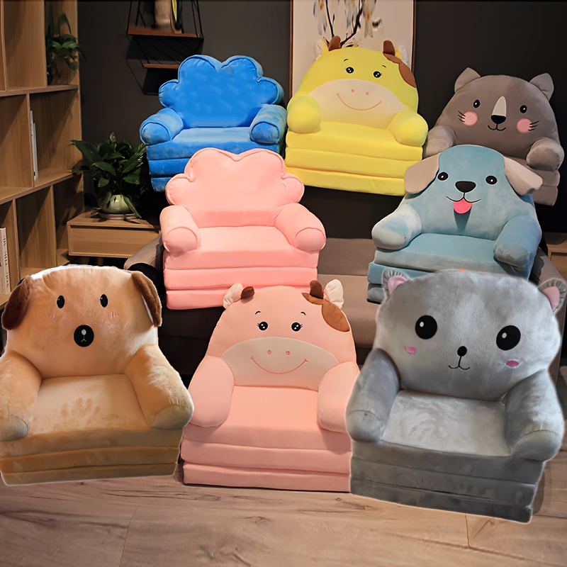 childrens folding sofa toddler stool nursery baby chair cushioned   childrens sofa seat cover plush lazy recliner sofa washable