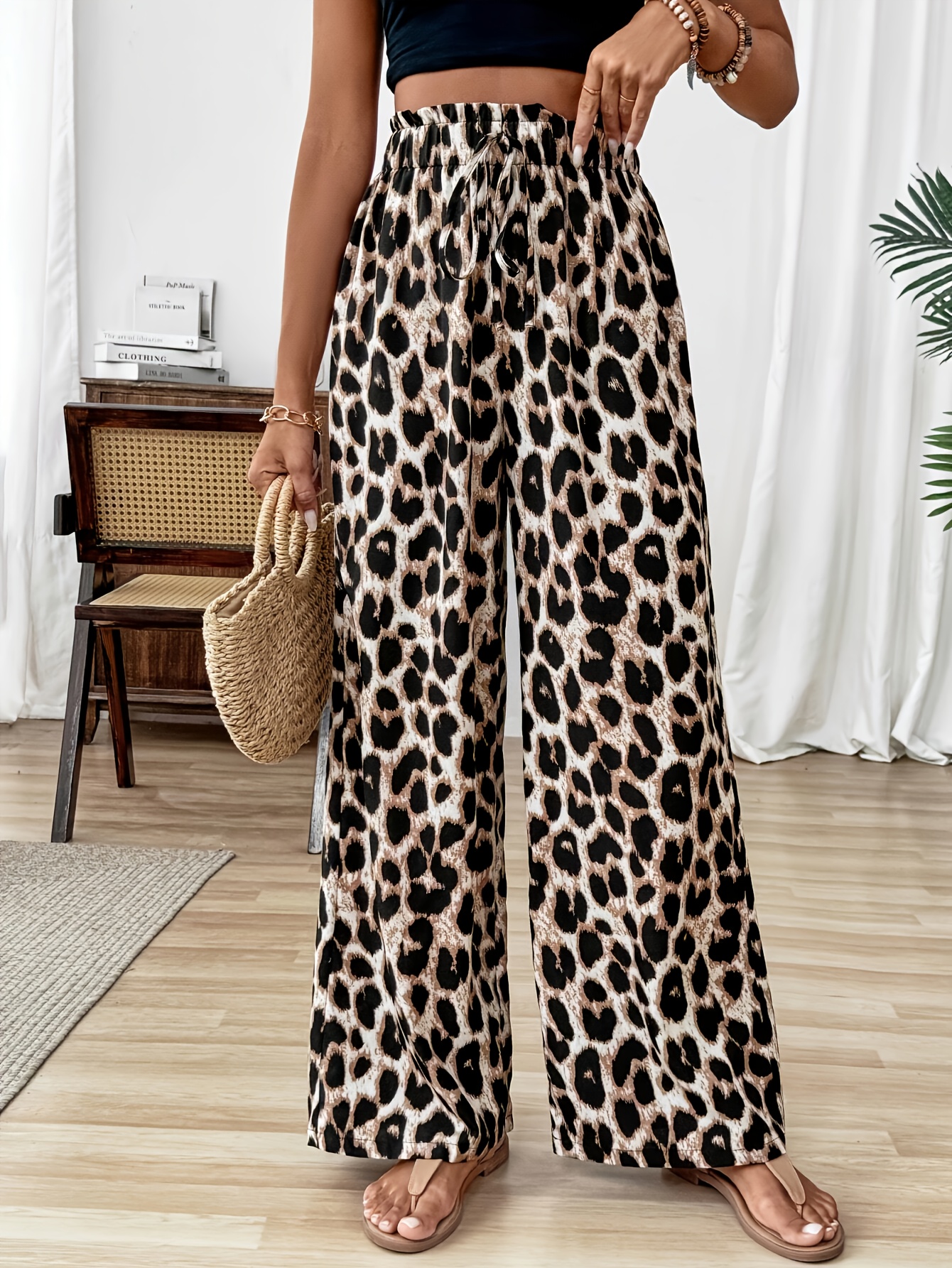 Broek Toxik3 C1945 medium taille skinny luipaard print – By Anouschka