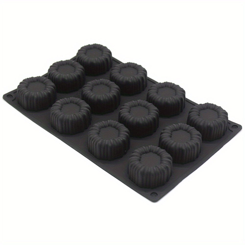 Image of 1pc Creative Cylindrical Dessert Silicone Mold, Thickened Jelly Pudding Chocolate Mousse Cake Decorating Baking Tool, Heat-resistant Round Candle Epoxy Mold