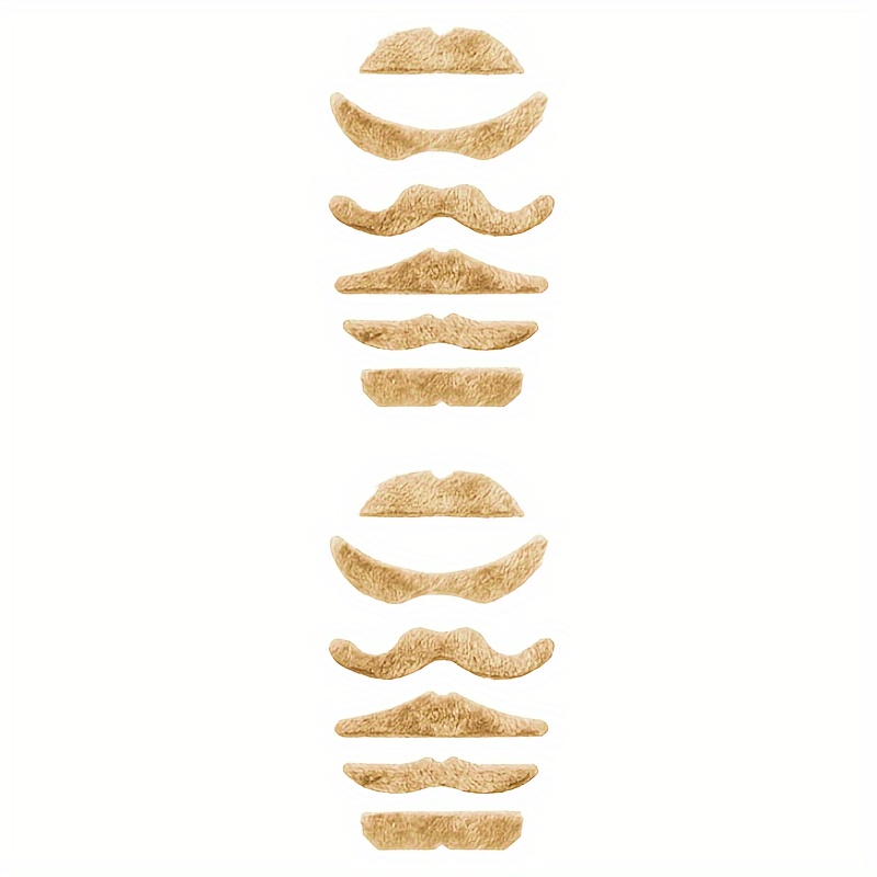 Bigote Y Cejas Falsas Amarillas | Ceja Y Barba Postizas Para Disfraces Divertidos | Perfectas Para Halloween, Fiestas Y Cosplay
