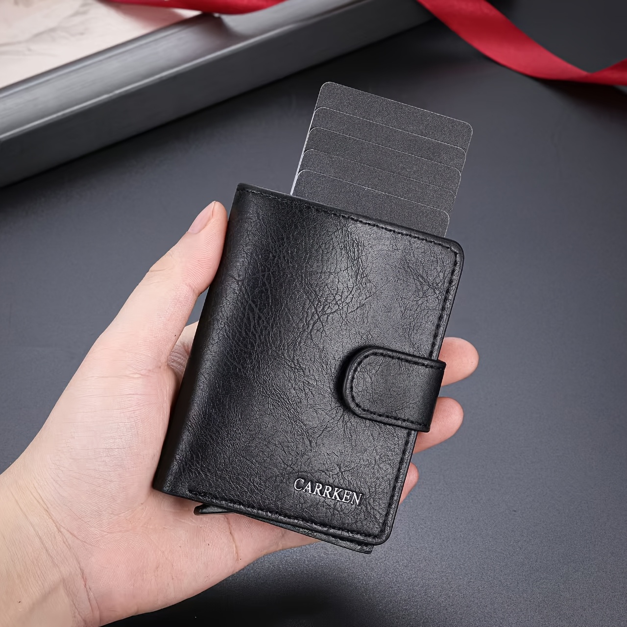Estilo Minimalista con Ranura Magnética de Tres Plegables y Diseño Sencillo, Gran Capacidad y Múltiples Compartimentos - Regalo Ideal para Cumpleaños, Navidad, Día del Padre y Uso Diario | Accesorio de Moda