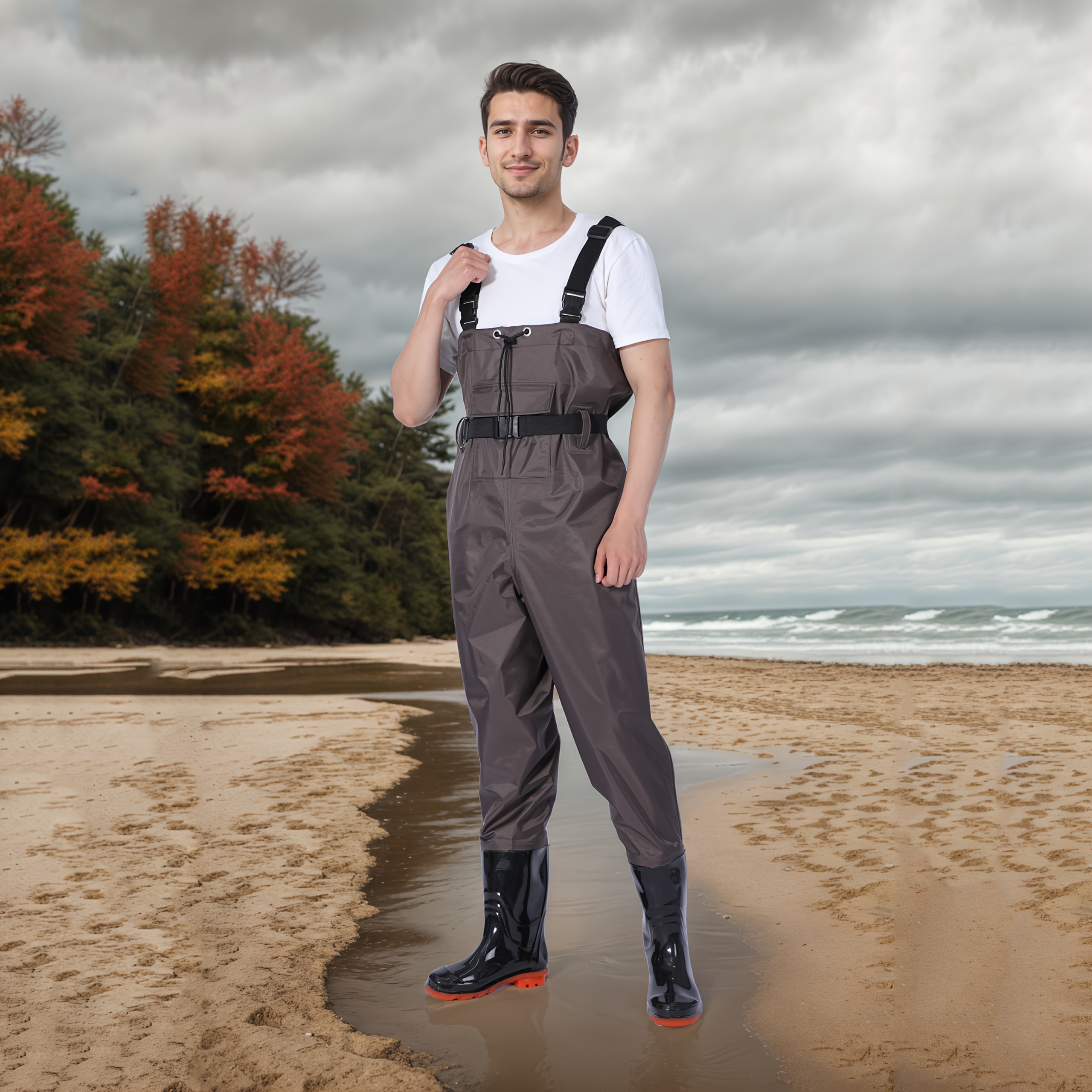nylon water pants fish waders half body jacket ultra light