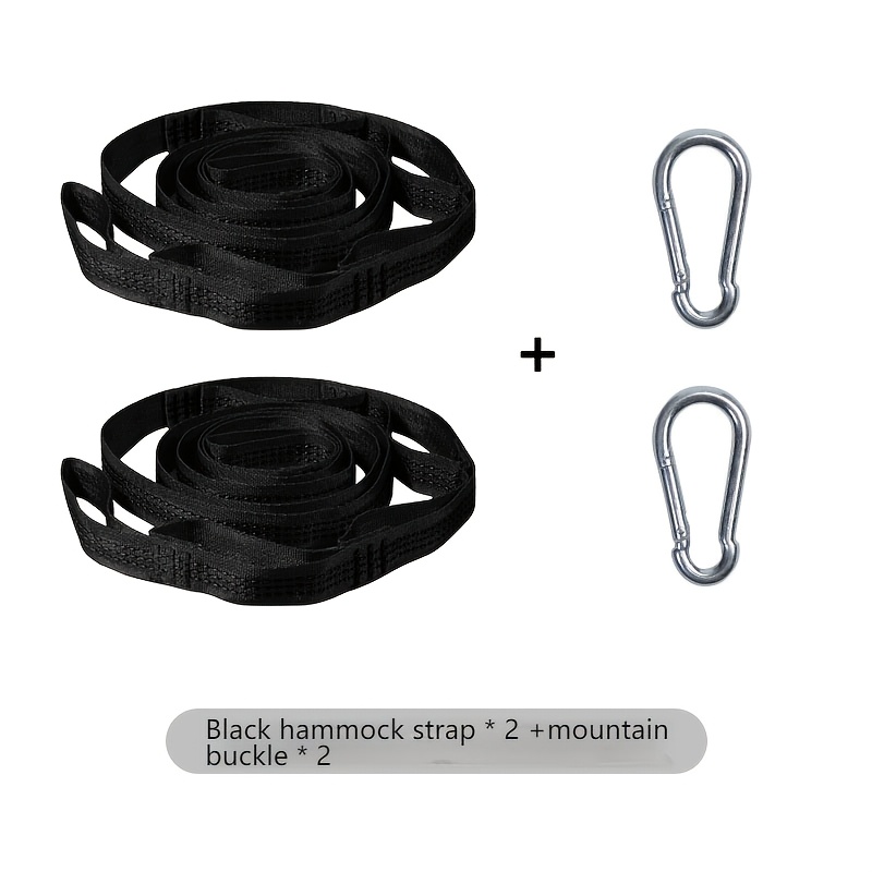 TEMU 2pcs Hammock Straps, Camping Straps, Heavy-duty Hammock Straps Supporting 520lb/235kg - Reinforced Tree Straps For Outdoor Camping, Capacity For