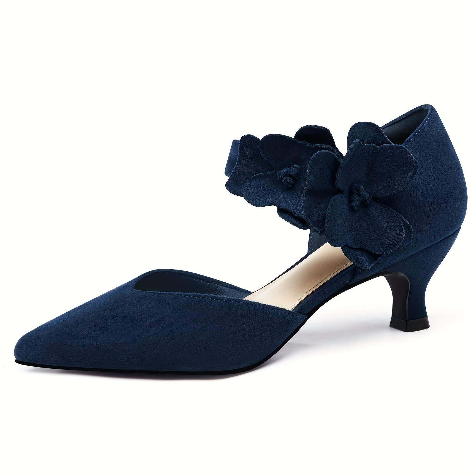 navy blue low heel dress shoes Calla | Ava