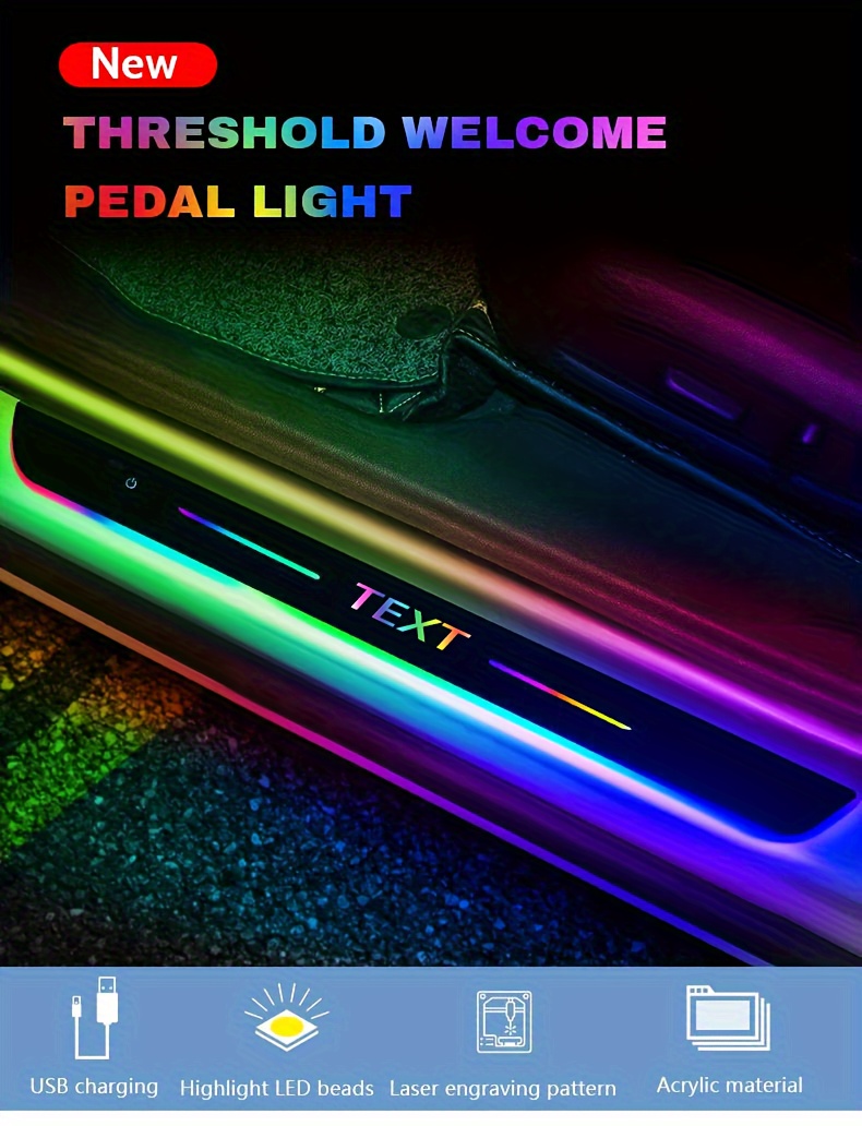 Citigo Car Door Illuminated Sill Light Logo Projector - Temu