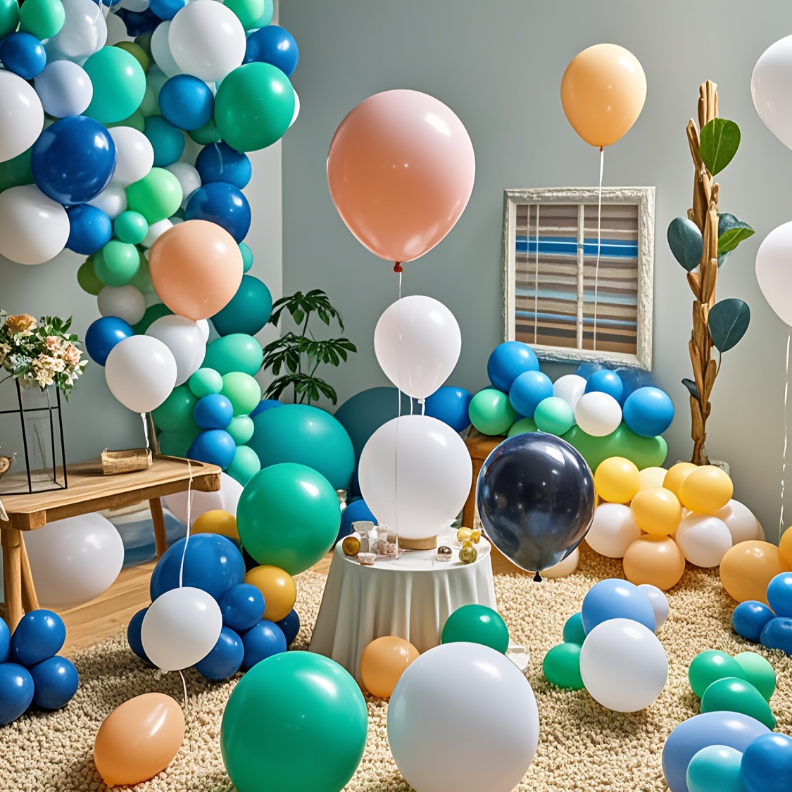 

Valentine's Day Pack Of 50, 10 Inch Different Color Balloons, Balloons Birthday Party Balloons Room Decorations, Christmas Decorations, Halloween Decorations Easter Gifts