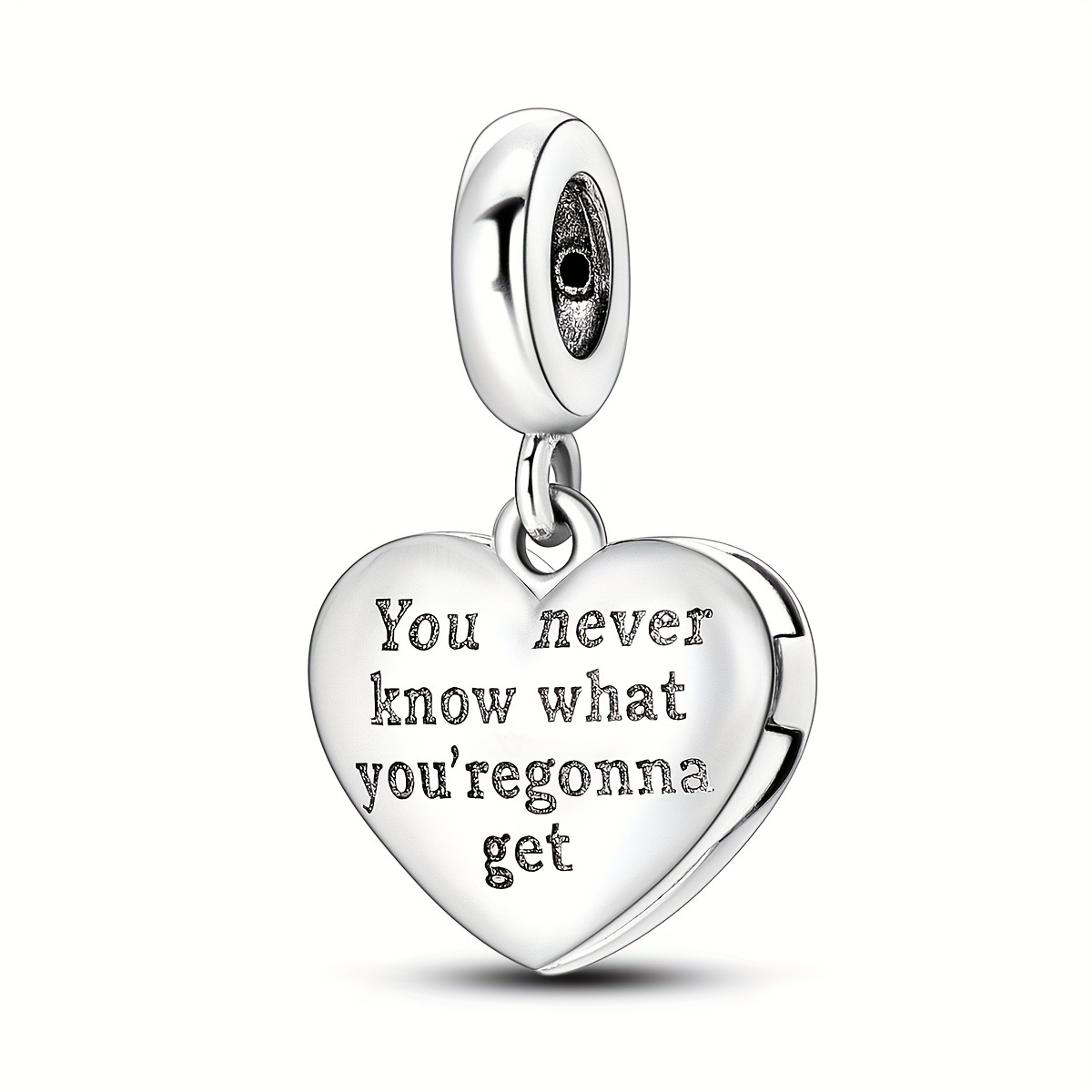925 Sterling Silver Chocolate Box Charm Pendant
