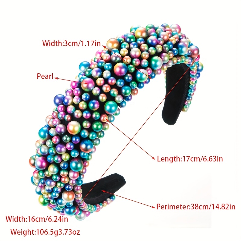 1pc elegant handmade imitation pearl bead headband women  display picture 1