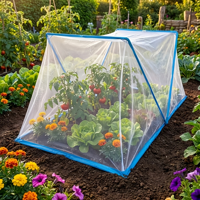 TEMU Couverture de jardin pliable en | Tente de protection des plantes, , serre arquée, couverture de plantes verte, facile à installer, ,