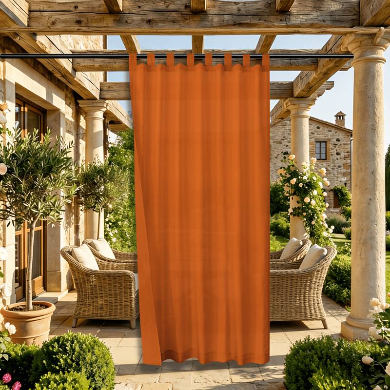HolidayIdeas Tende Trasparenti Per Esterno - 4 Pannelli In Voile Grigio Nuvola, 137x305 Cm, Impermeabili Con Occhielli
