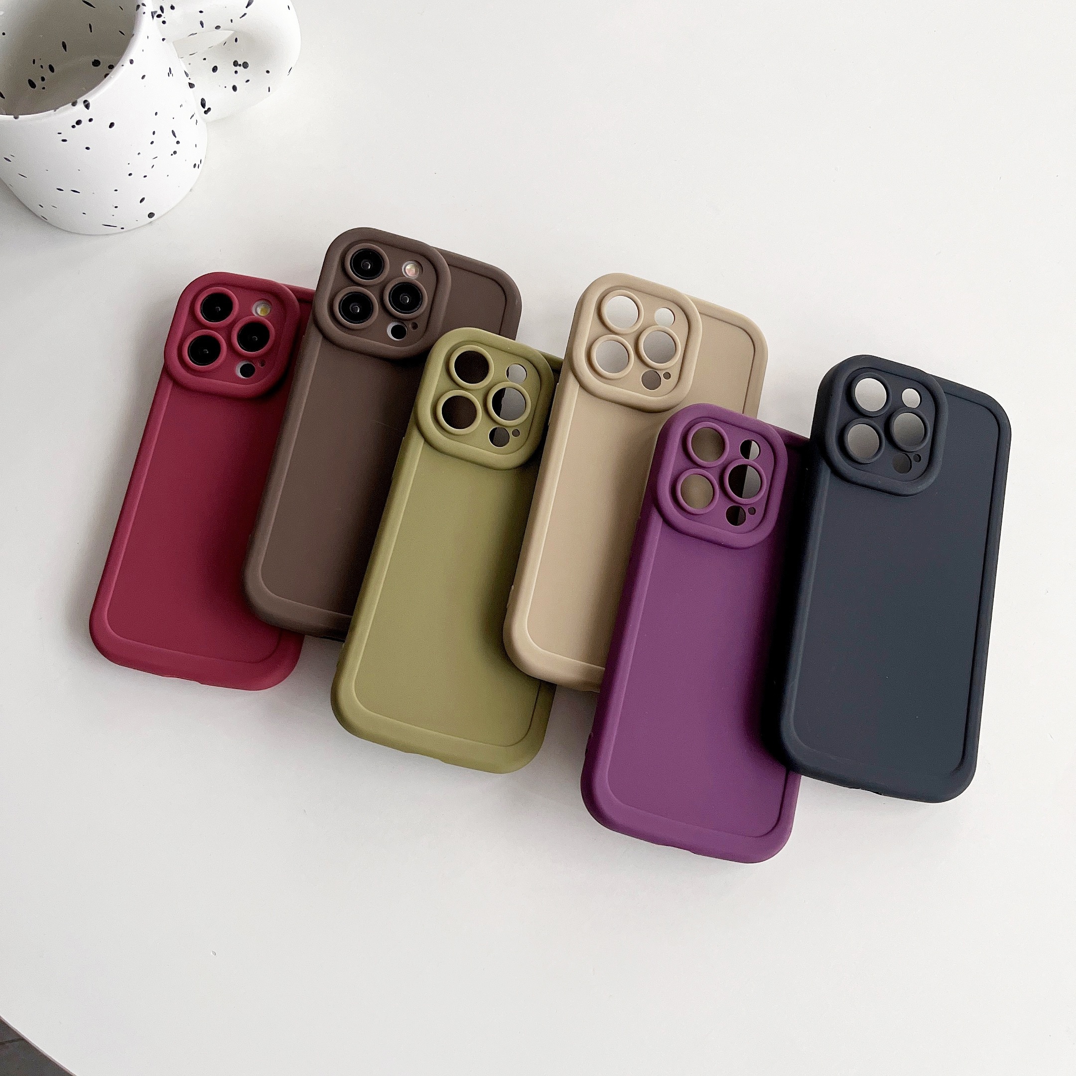 

1pc Frosted Silicone Phone Case For Iphone Series