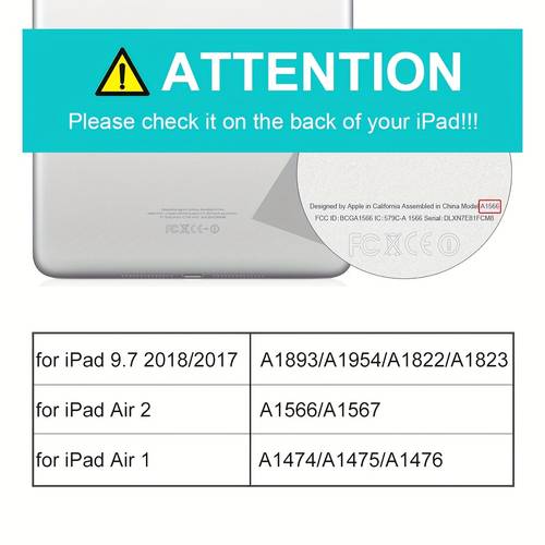 tir fold tablet case for ipad 2 9 7 2013 2014 2017 2018 5th a1893 a1474 a1567 ultra thin flip stand case protective cases soft back cover auto wake up sleep foldable tablet holder auto sleep wake cover sleek protective shell flexible material durable students and professionals digital