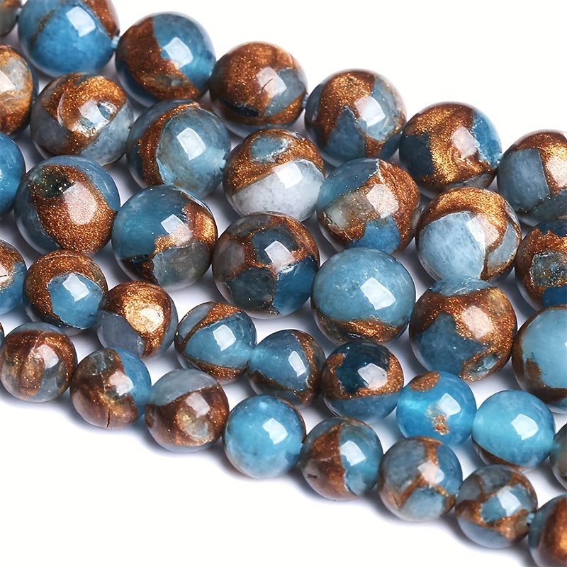 

Lake Blue Cloisonné Natural Stone Beads 6/8/10mm - Diy Jewelry Making Supplies For Charm Bracelets & Crafts Charms For Jewelry Making Beads For Jewelry Making