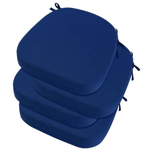 idee home outdoor chair cushions set of 2 17 x 17 x 3 thick outdoor cushion seat cushion waterproof patio furniture cushions with ties dining chair cushions indoor chair pads