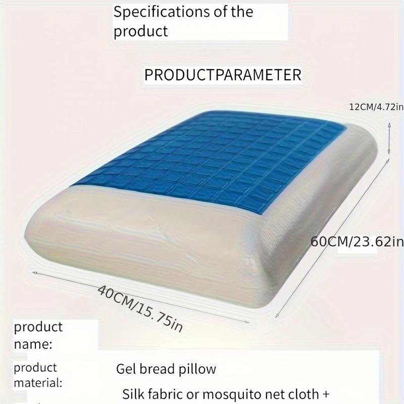 cooling gel bread pillow dual sided   breathable medium fluffiness soft supportive cervical pillow with gel white single pack spinal   pillow   accessory breathable gel pillow