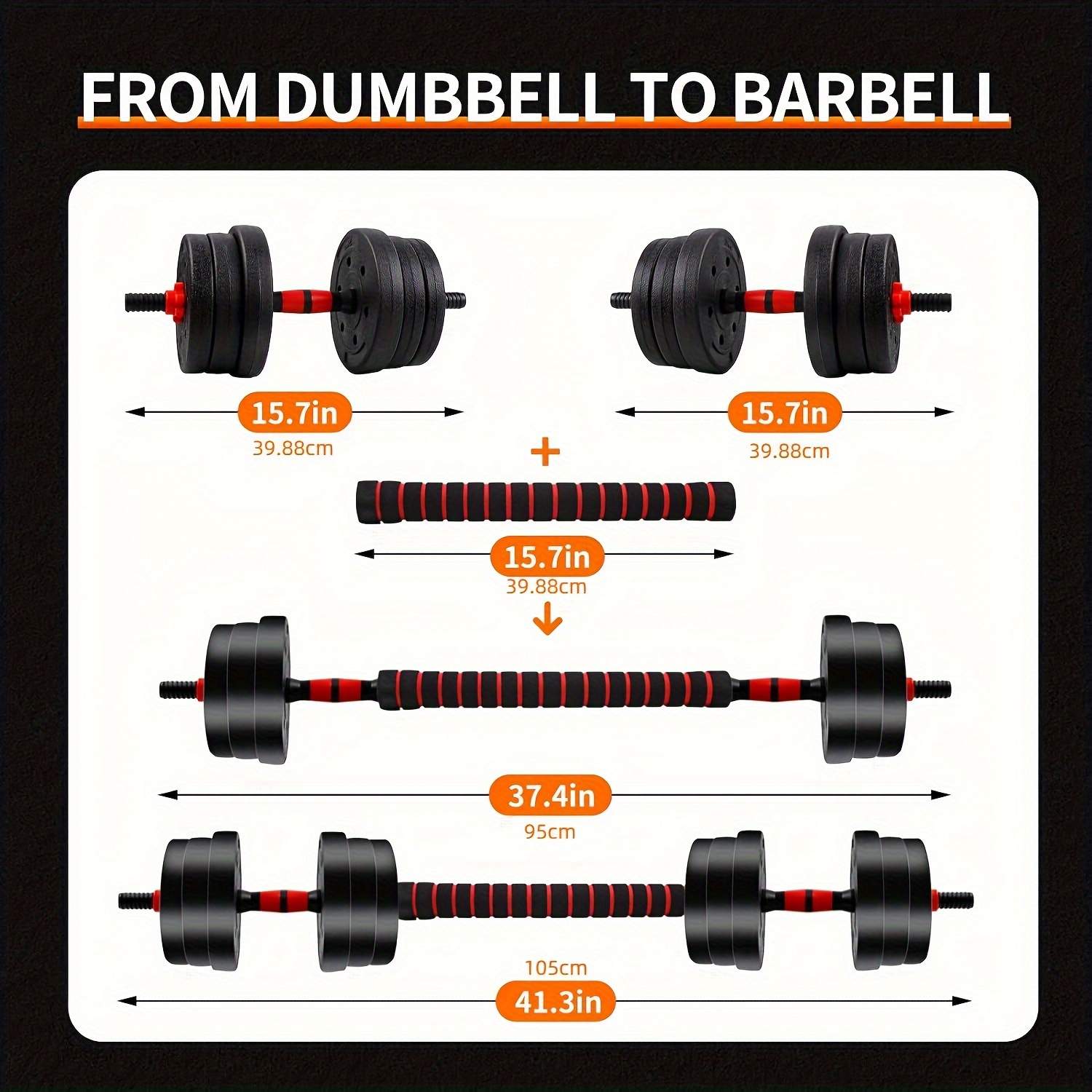 Quick Adjustable 44LBS Dumbbell Set, Free Weights Dumbbells, 3 In1 Weight Set, Space-Saving Home Gym Equipment, Ideal For Full Body Workouts, Strength Training, And Fitness For Men & Women