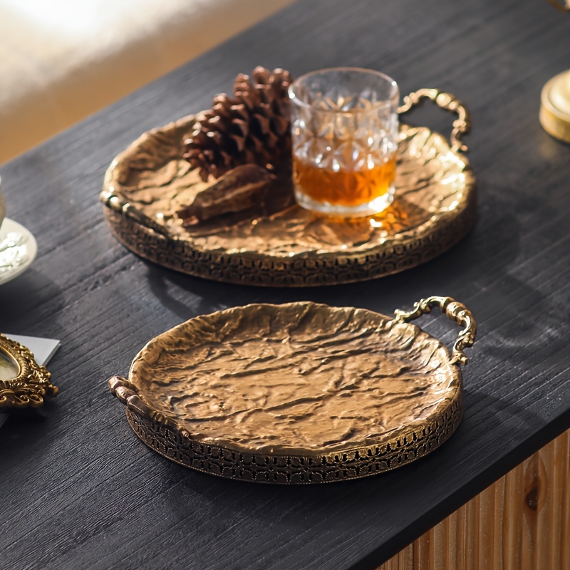 Light Luxury, Creative Texture, High-end Desktop Decorative Tray, Practical Tray for Hotels and Guesthouses, Decorative Tray for Dining Tables and Coffee Tables, 2pcs Set of High-end Decorative Trays, Non-Food Contact