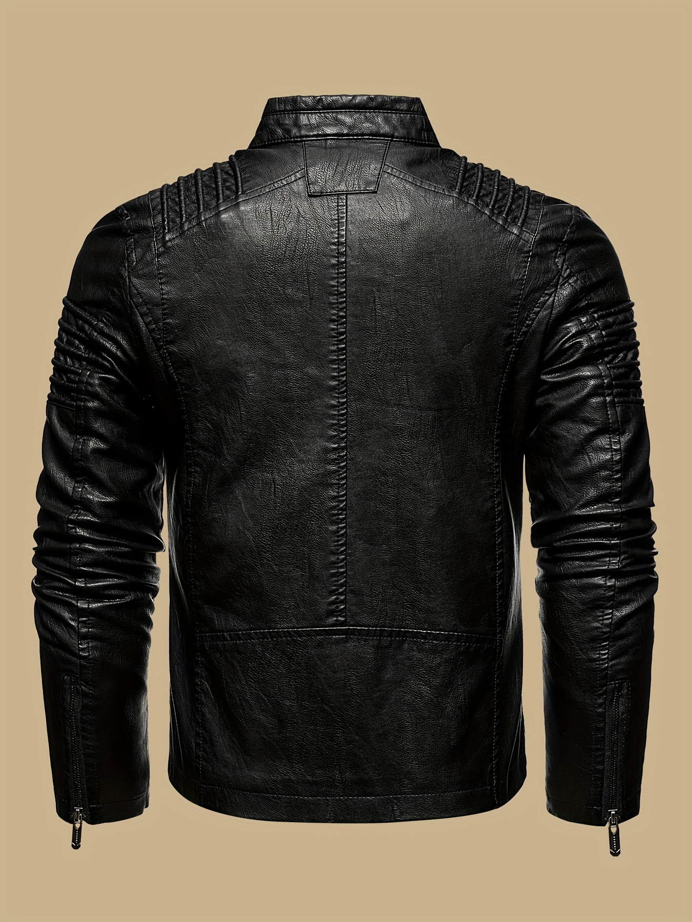 men's vintage motorcycle jacket retro leather biker - Temu