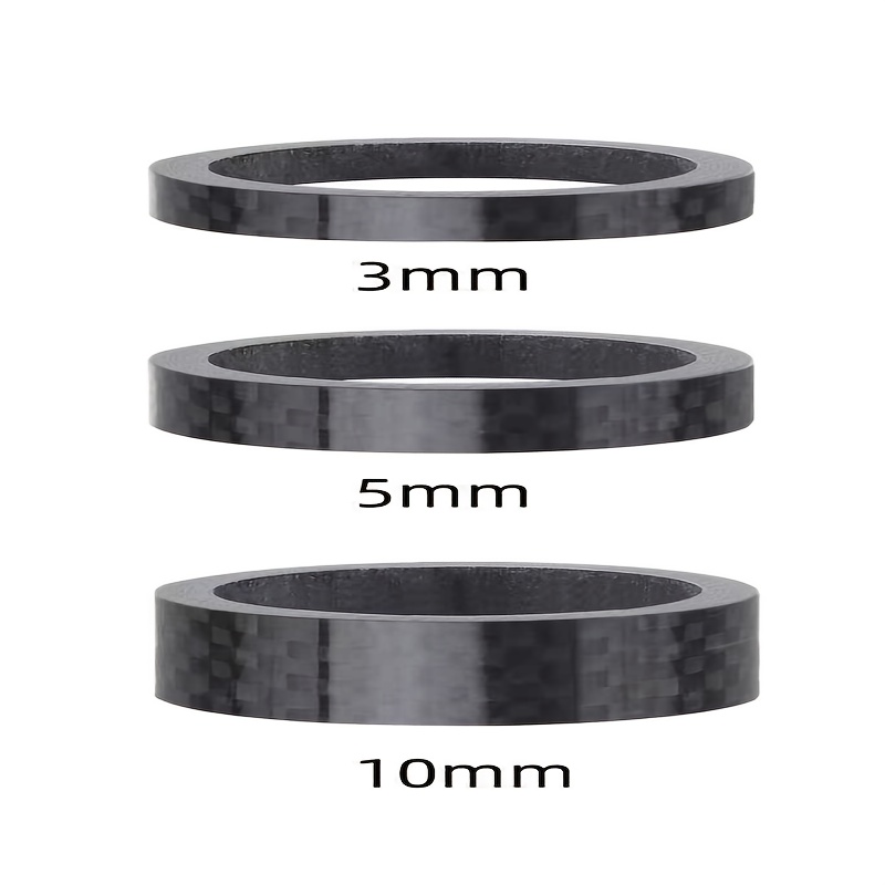 TEMU Bicycle Carbon Fiber Pad 3/5/10mm Multi-thickness, Mountain Bike Fork Crown Pad 28.6mm Specification, Mountain Bike Upgrade Accessory