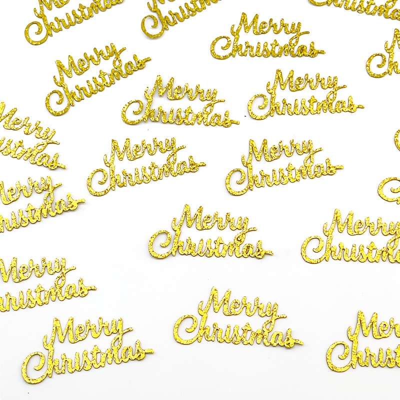 50pcs Golden Merry Christmas Confetti Sprinkles Decoration