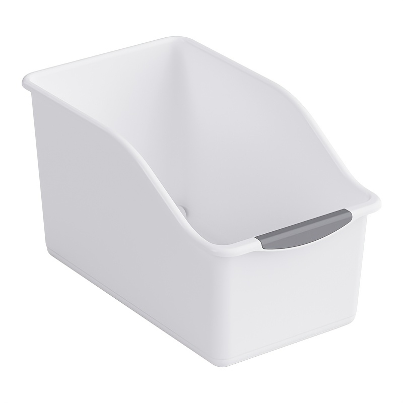 TEMU Plastic Storage Box, Curved Design For Home Organization, Ideal For Cleaning Products And Household Items, Home Organization Use Storage Boxes,