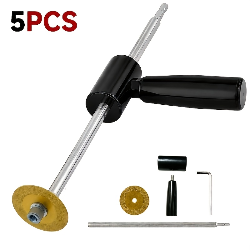 TEMU Ensemble de 5 coupe-tubes robustes - abrasive diamantée adaptée aux tuyaux en PVC, métal et - Plage de coupe réglable de 1,5 à 8 pouces, avec