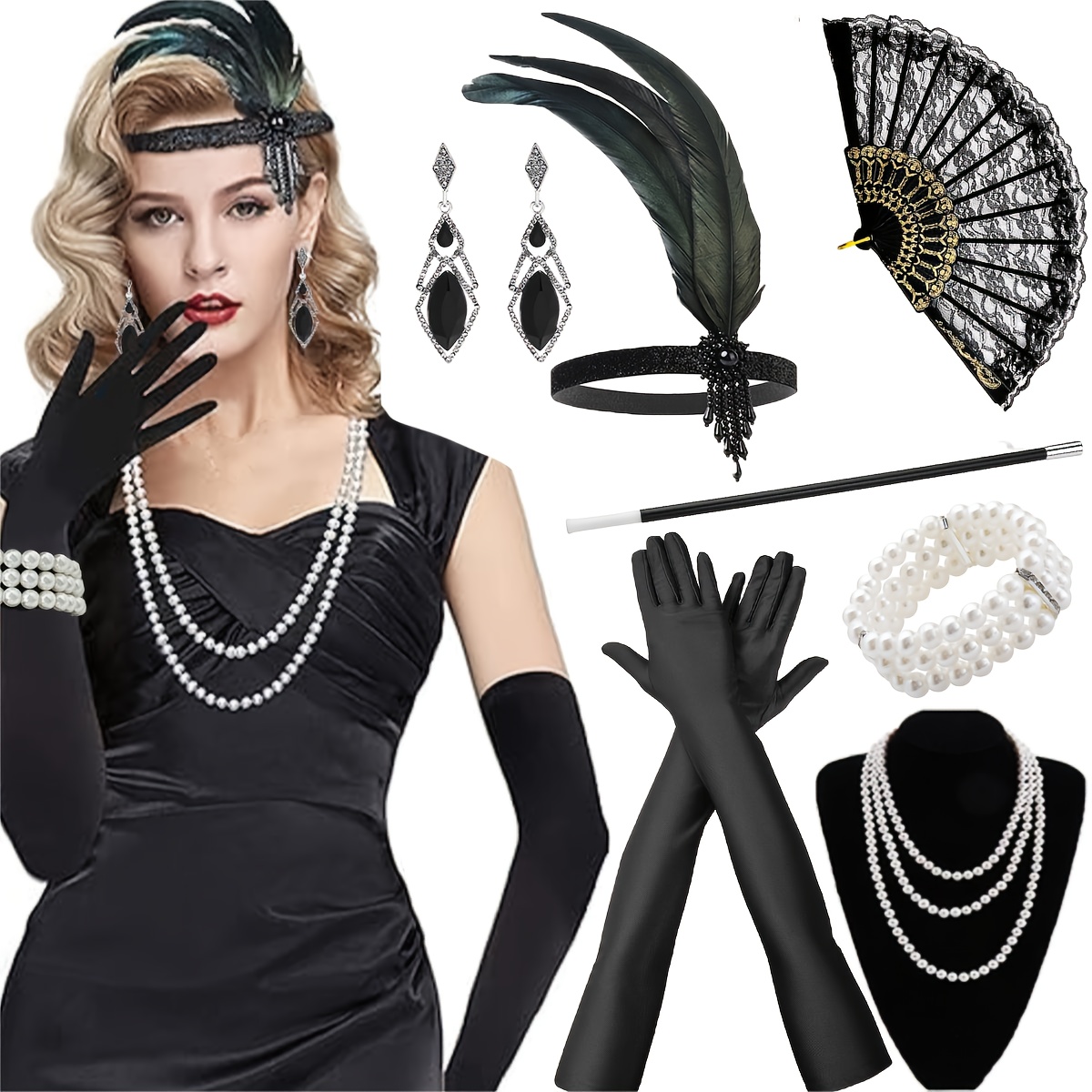 YgneeDom 80s Fishnet Gloves For Women And Girls In - Foto 7