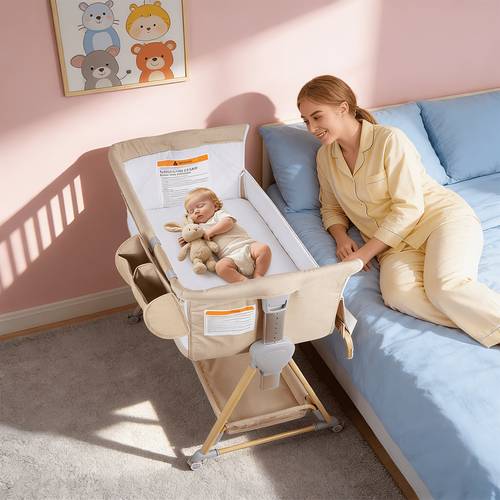 baby bassinet 7 height adjustable bedside bassinet with wheels and mattress portable baby sleeper with large storage assembly for newborns and infants item weight 16 weight recommendation 30