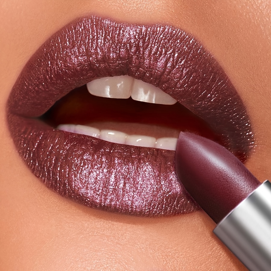 Lipstick, Waterproof, Not Sticky, Color, Lasting Makeup, Pearlescent, Sparkle, , Suitable For Beginners, Lip Gloss