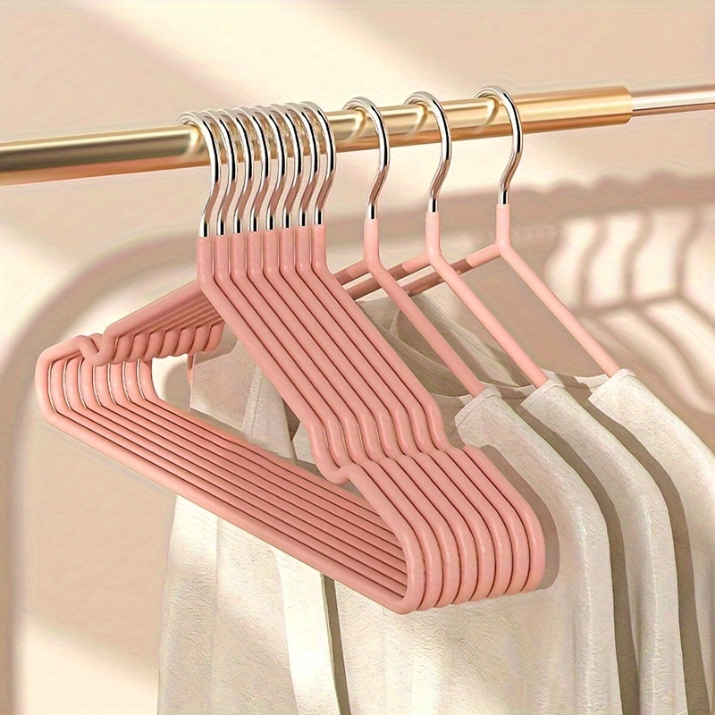 

10-pack Stainless Steel Clothes Hangers - Non-slip, Traceless Design For Adult Coats & Shirts - Space-saving Storage Solution Hangers For Clothes Storage Containers For Clothes