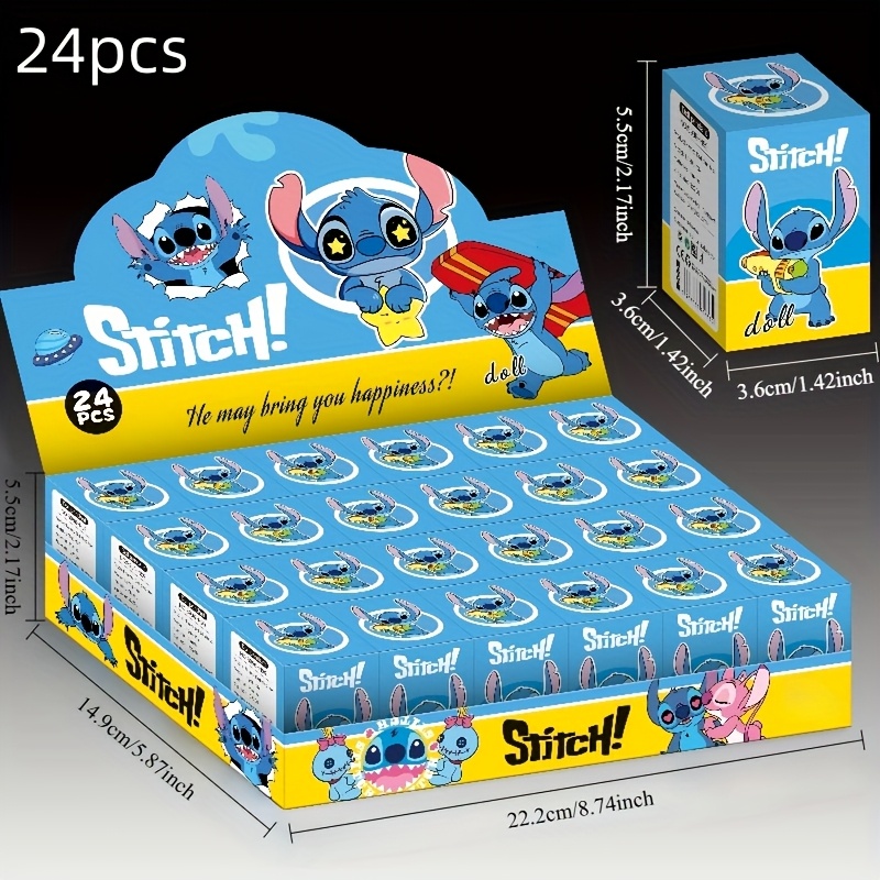 TEMU 24pcs Stitch Figurines, Pvc Material, 24 Collectibles, Party Decorations, Festive Gifts!
