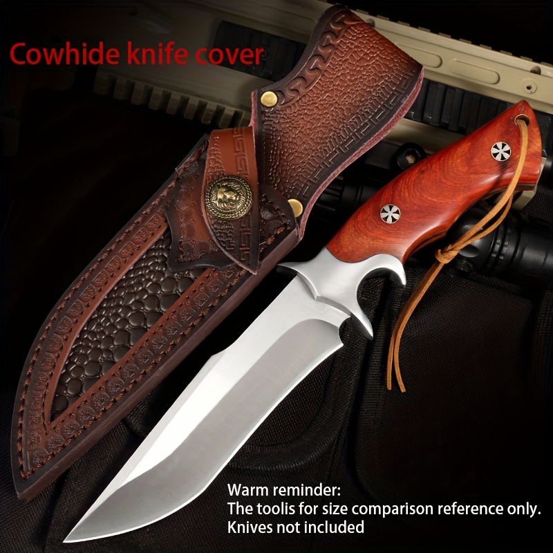 Sharp Heavy Fixed 5cr13 Steel Blade Rosewood Handle Hunting - Temu