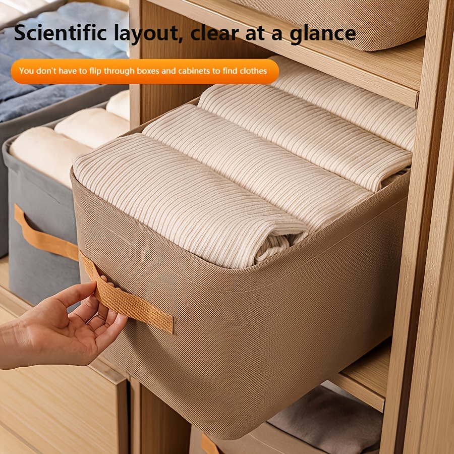 a multifunctional storage box for clothes with handles a lightweight container for the wardrobe details 1