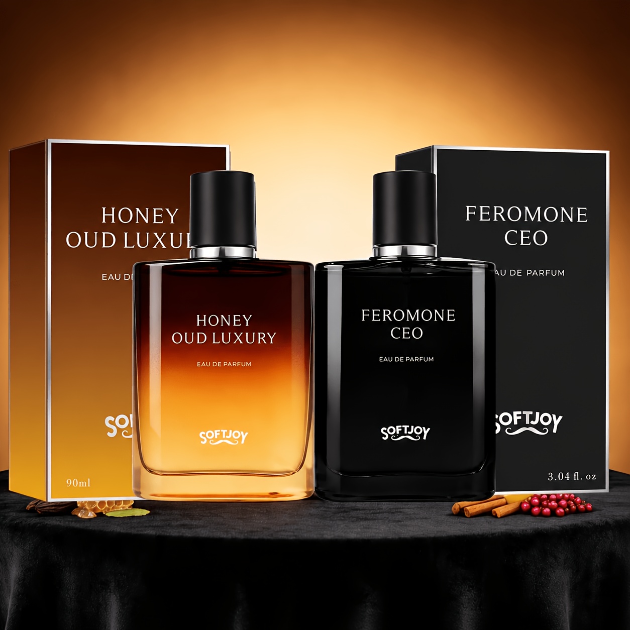 TEMU 2pcs* 3.04oz Cologne For Men Perfume Set, Luxury Pheromone Ceo & Honey Oud Luxury Eau De Parfum, Spicy Oud Amber Fragrance, Layered Scent, Long