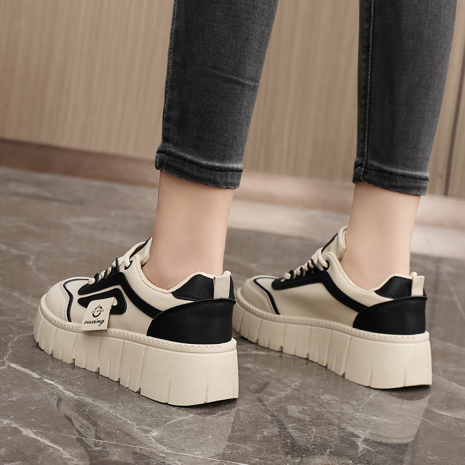 Alternative view of Zapatillas Deportivas para Mujer de Primavera/Otoño, Suela Gruesa Aumenta la Altura, Cómodas y Versátiles para…