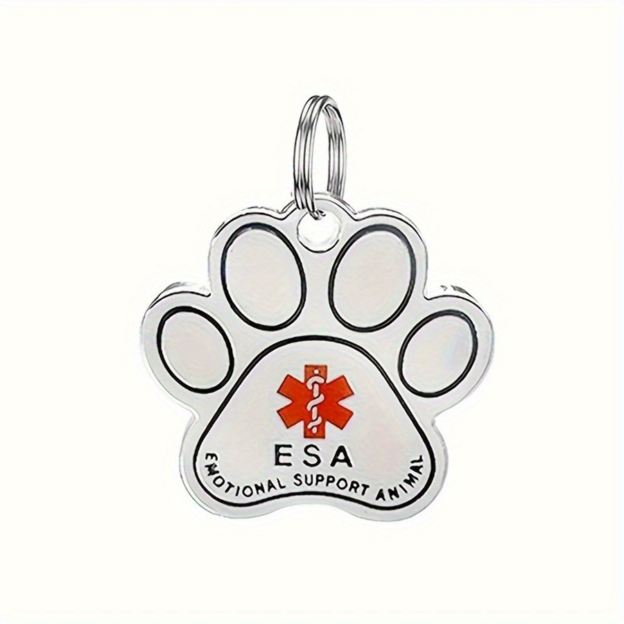 TEMU Dog Pet Tags - Personalized Pet Id Tags With Paw Print Design, Christmas Gift For Owners, Free Engraving Of And Owner's Phone Number, Anti-lost,