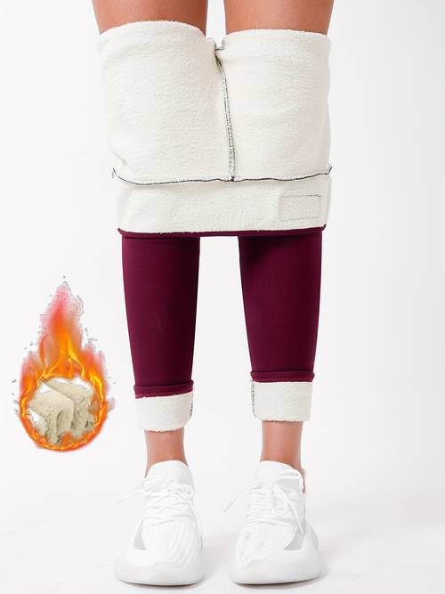 autumn and winter plush and thickened warm outdoor casual pants