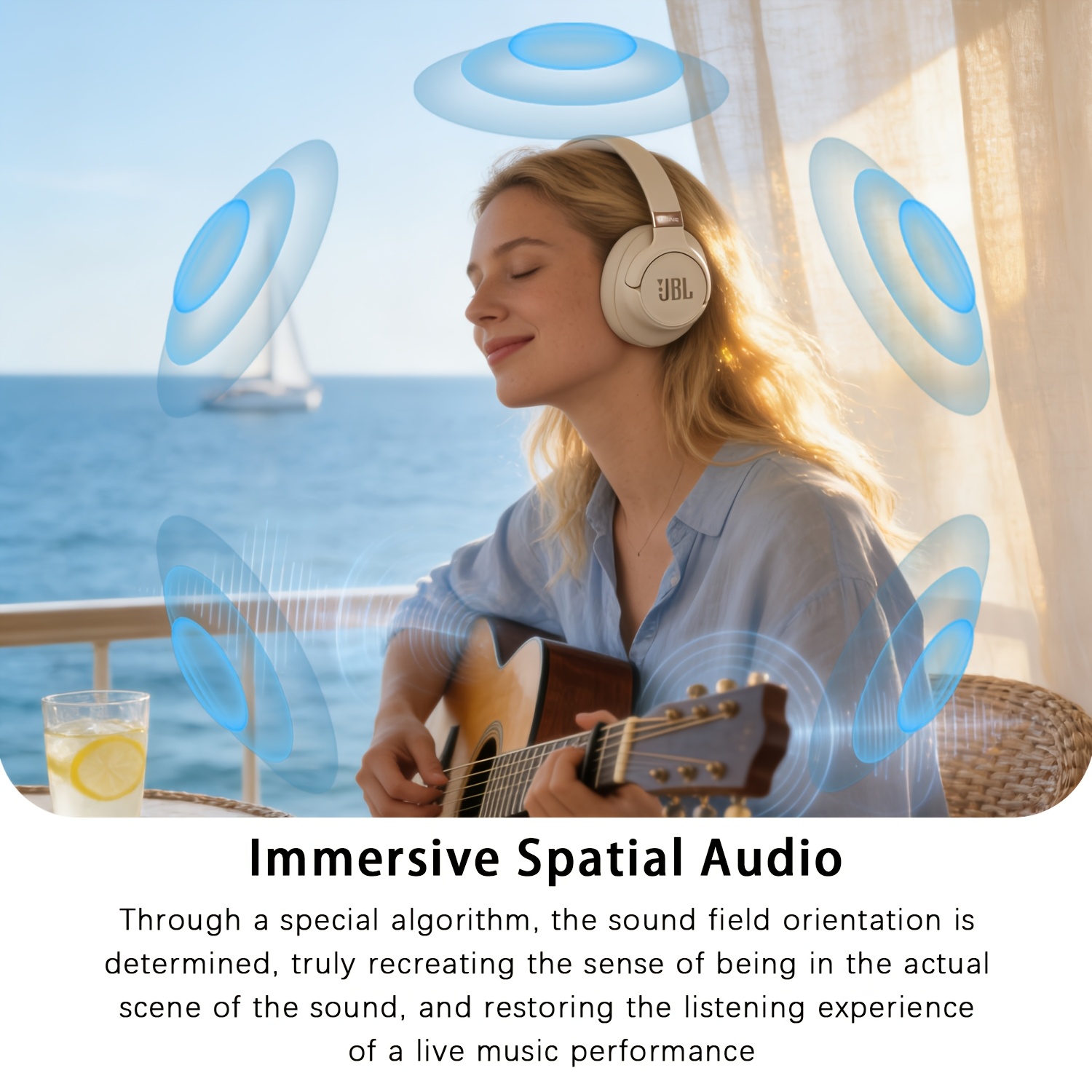 JBL T78ONC Wireless Over-Ear Headphones, BT6.0 Deep Bass Headphones, Noise Cancelling, Long Battery Life, Foldable & Lightweight, for Travel, Work, Sports & Daily Use, Perfect for Adults, Students & Music Lovers