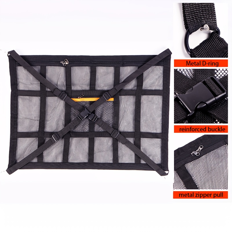 TEMU 3 Estilos 9 Especificaciones Disponibles, Red de Almacenamiento para Techo de 18 Compartimentos, Bolsa de Almacenamiento Colgante para Coche,