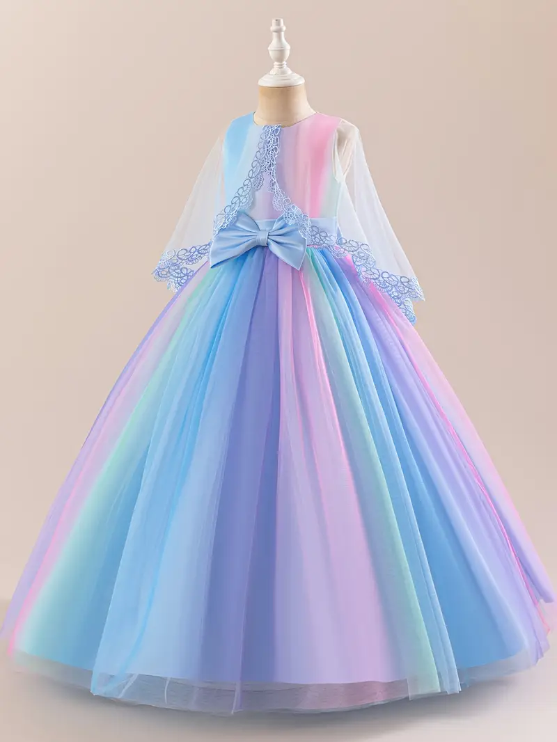 rainbow princess dress girls summer lace shawl fairy like - Temu Oman rainbow princess dress girls summer lace shawl fairy like - Temu Oman