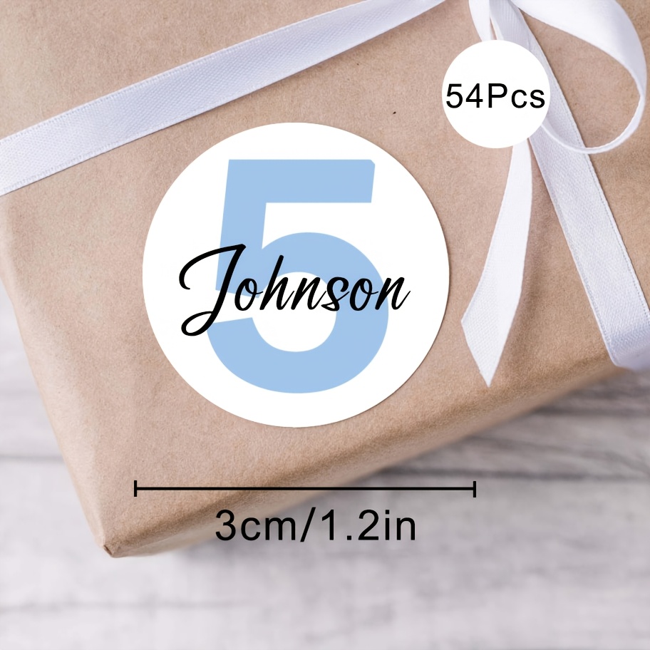 TEMU Pegatinas personalizadas de , pegatinas de personalizadas con edad y . Etiquetas adhesivas de regalo de , sellos redondos autoadhesivos de